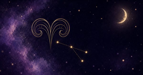 おひつじ座今日の運勢の夜空の挿絵