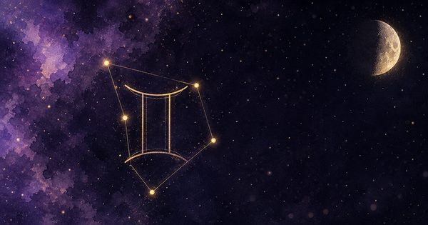 ふたご座今日の運勢の夜空の挿絵