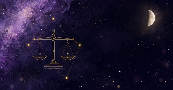 てんびん座今日の運勢の夜空の挿絵