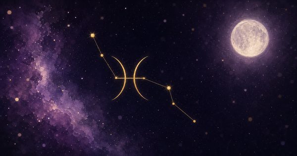 うお座今日の運勢の夜空の挿絵