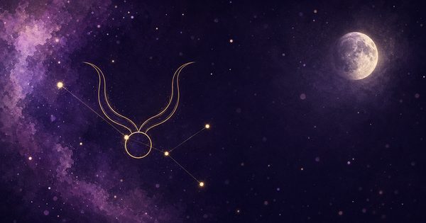 おうし座今日の運勢の夜空の挿絵